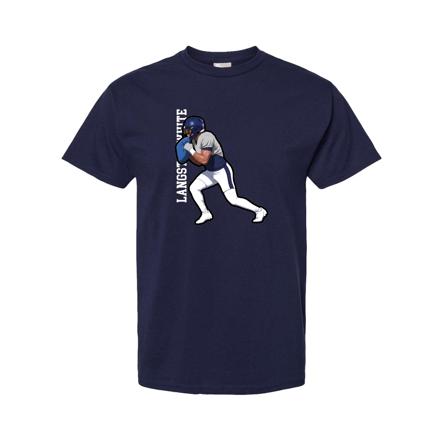 Tee — Name Vertical in Navy