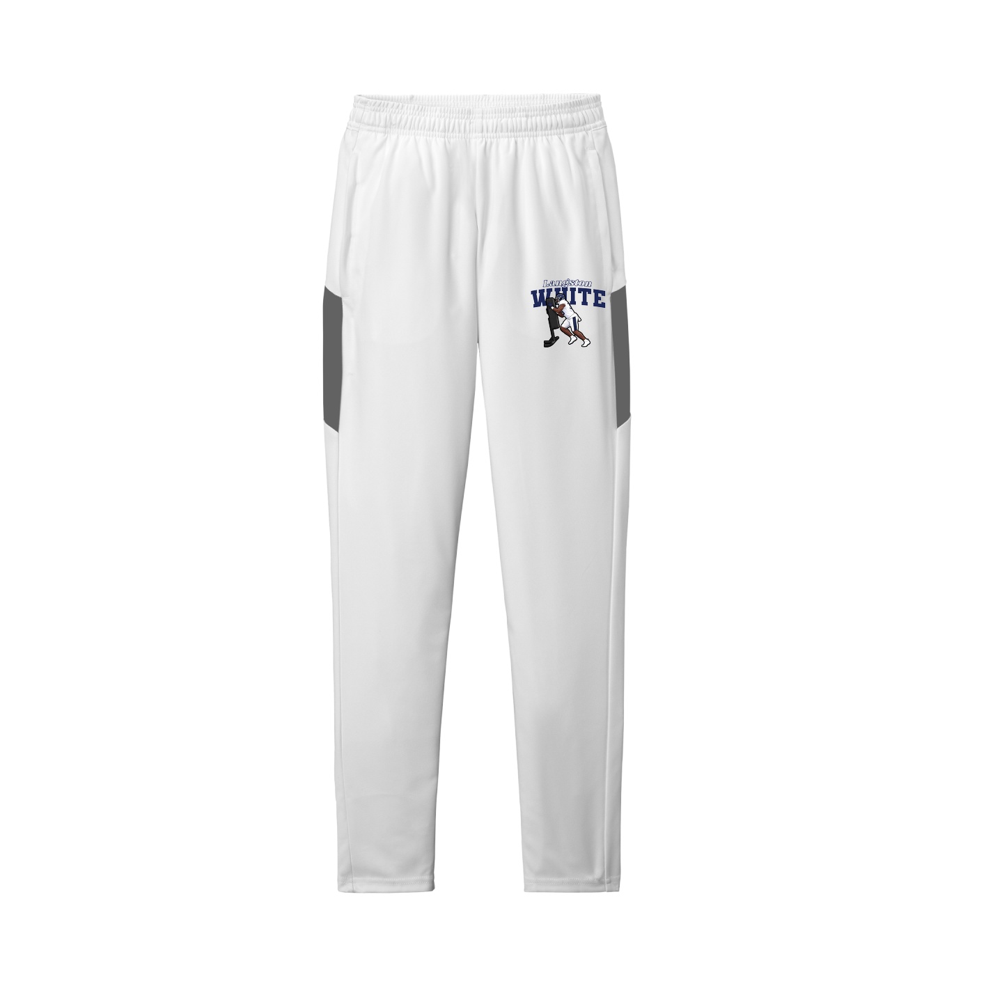 Team Travel Pant — Name Arch in White/Grey
