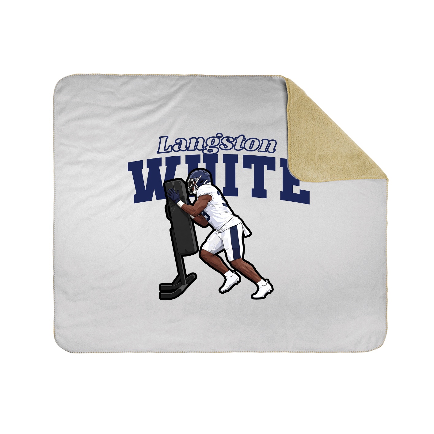 Throw Blanket — Name Arch in White