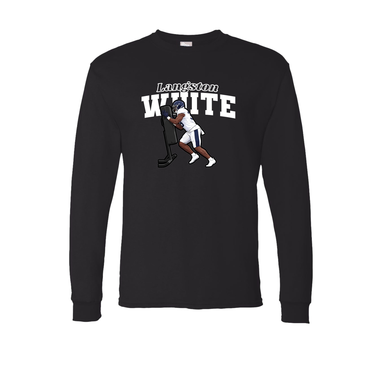 Long Sleeve Tee — Name Arch in Black