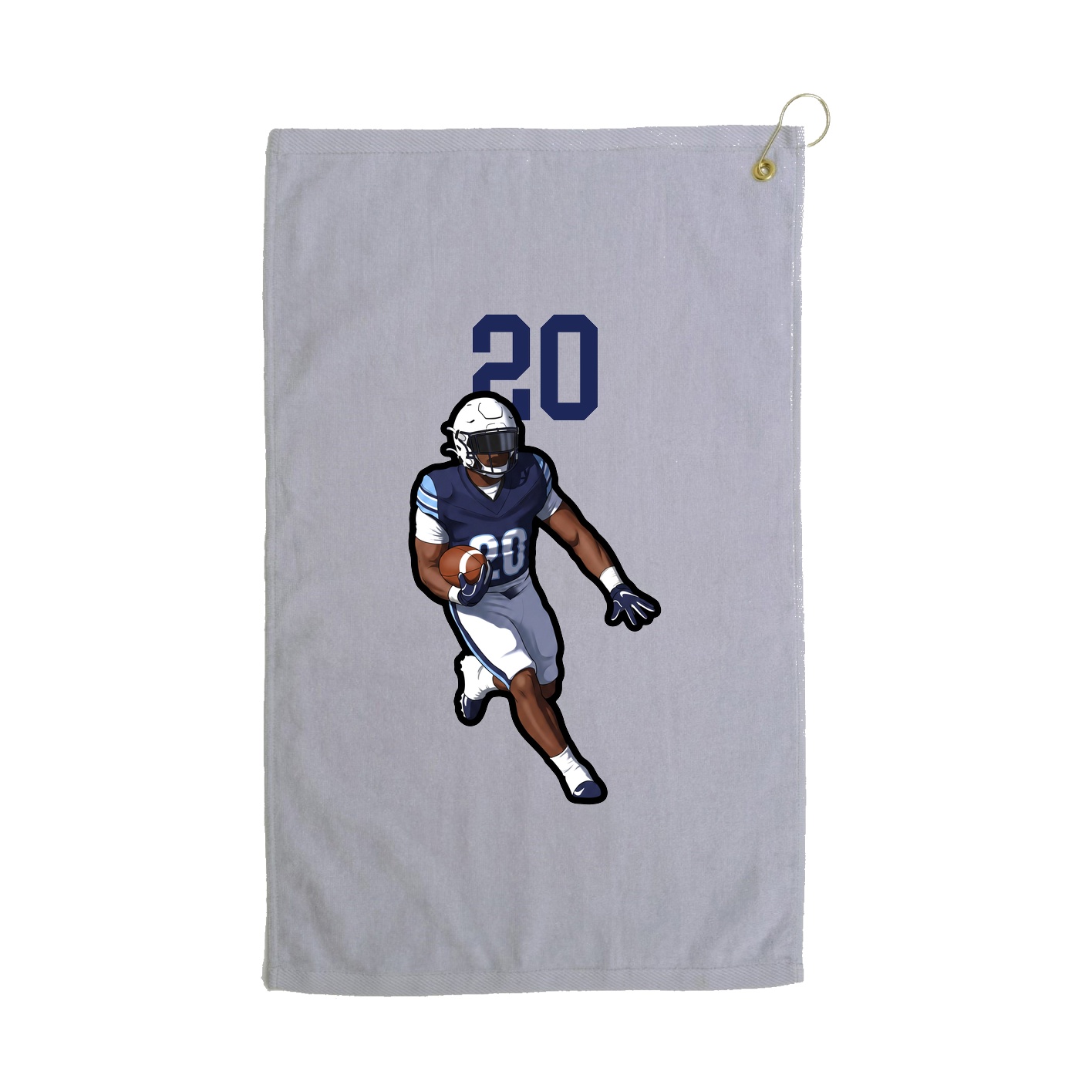 Golf Towel — Number Top in Grey
