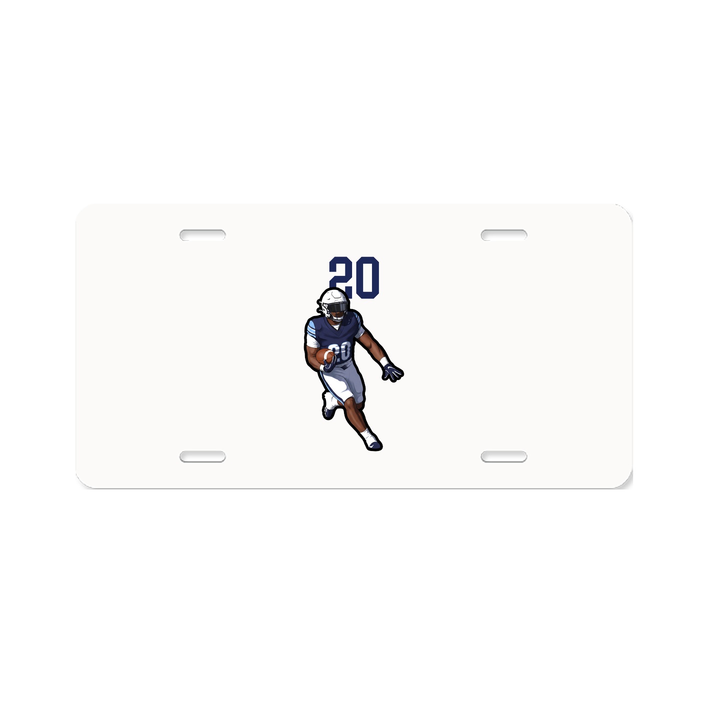 License Plate — Number Top in Classic