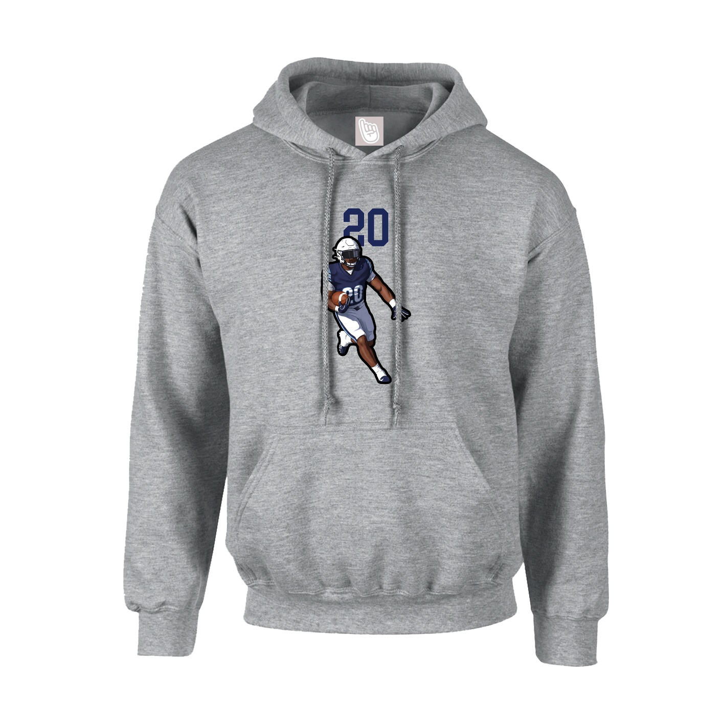 Hoodie — Number Top in Grey