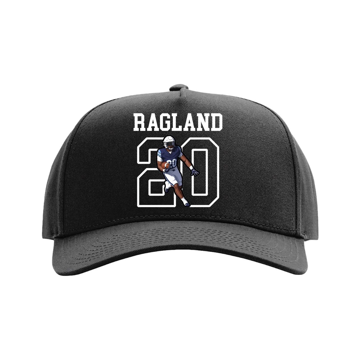 Full Fabric Five-Panel Champ Cap — Shirsey in Black
