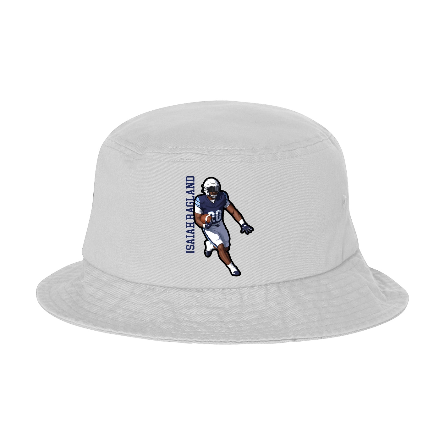 Bucket Cap — Name Vertical in White