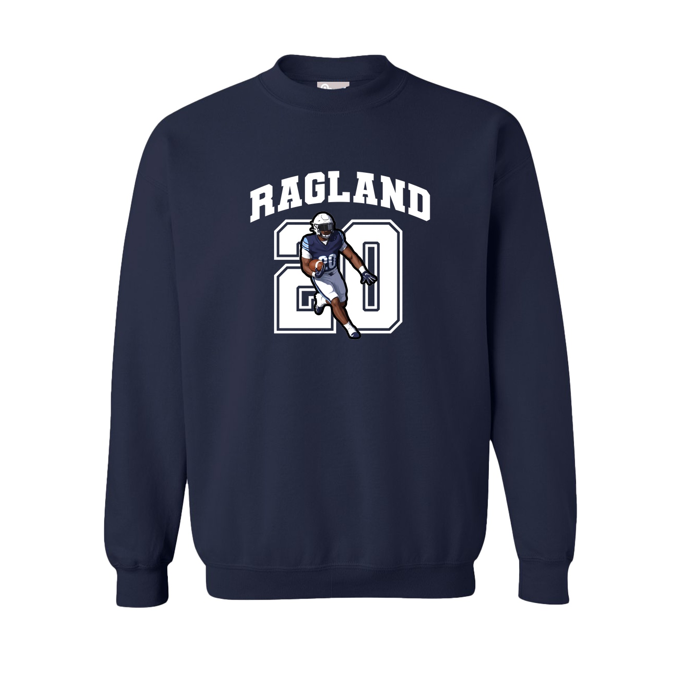 Fleece Crew — Number in Navy
