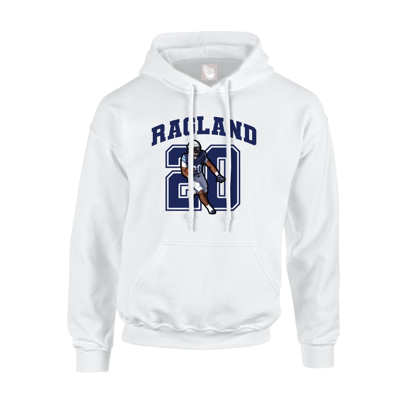Youth Hoodie — Number in White