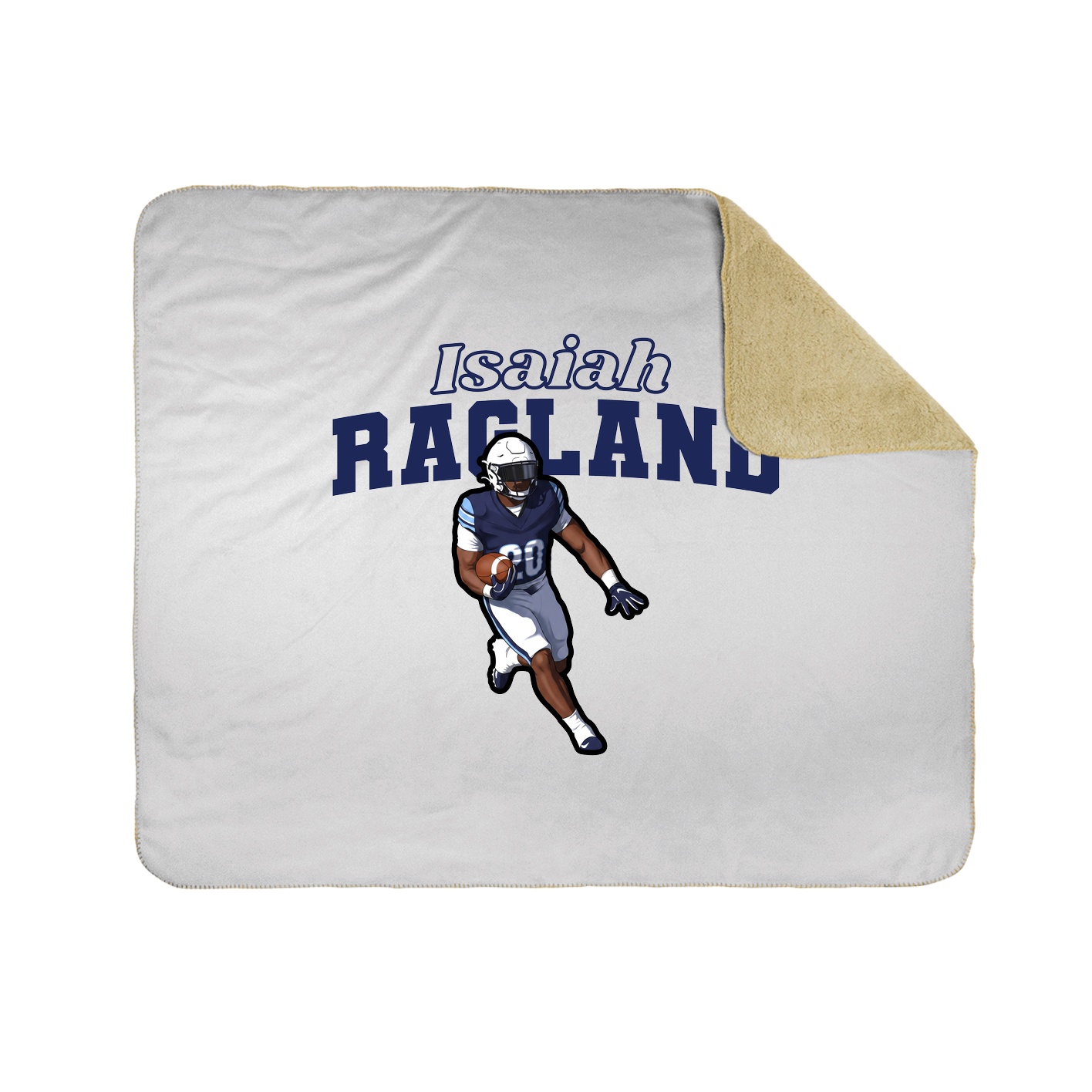 Throw Blanket — Name Arch in White