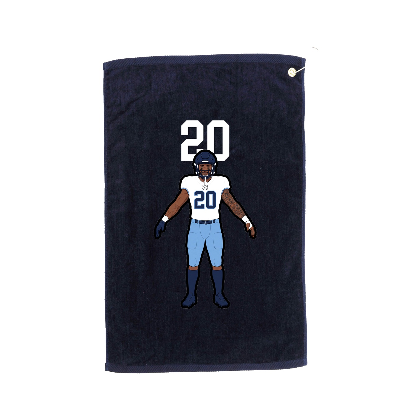 Golf Towel — Number Top in Navy