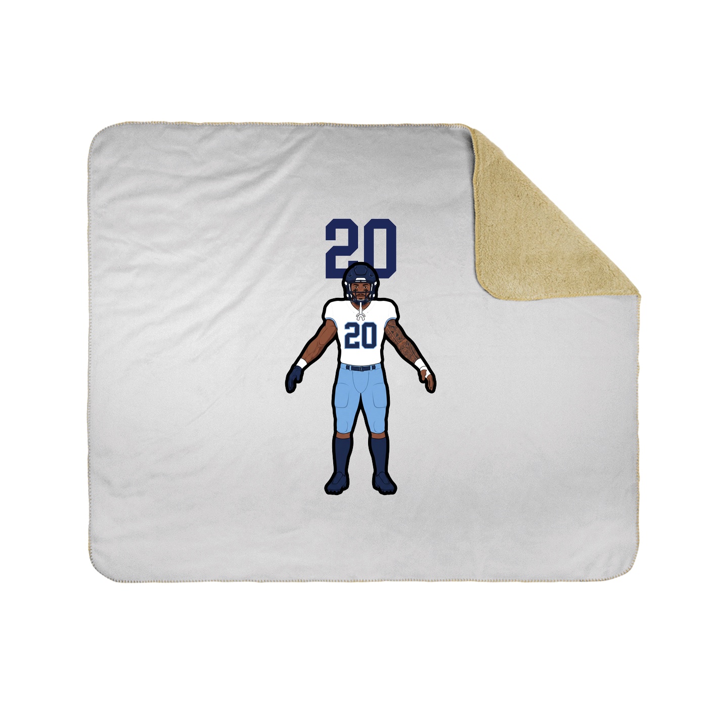 Throw Blanket — Number Top in White