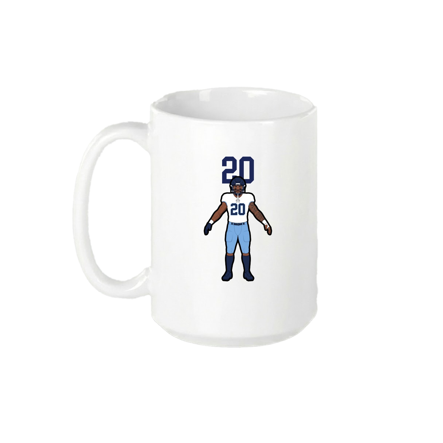 15oz Coffee Mug — Number Top in White