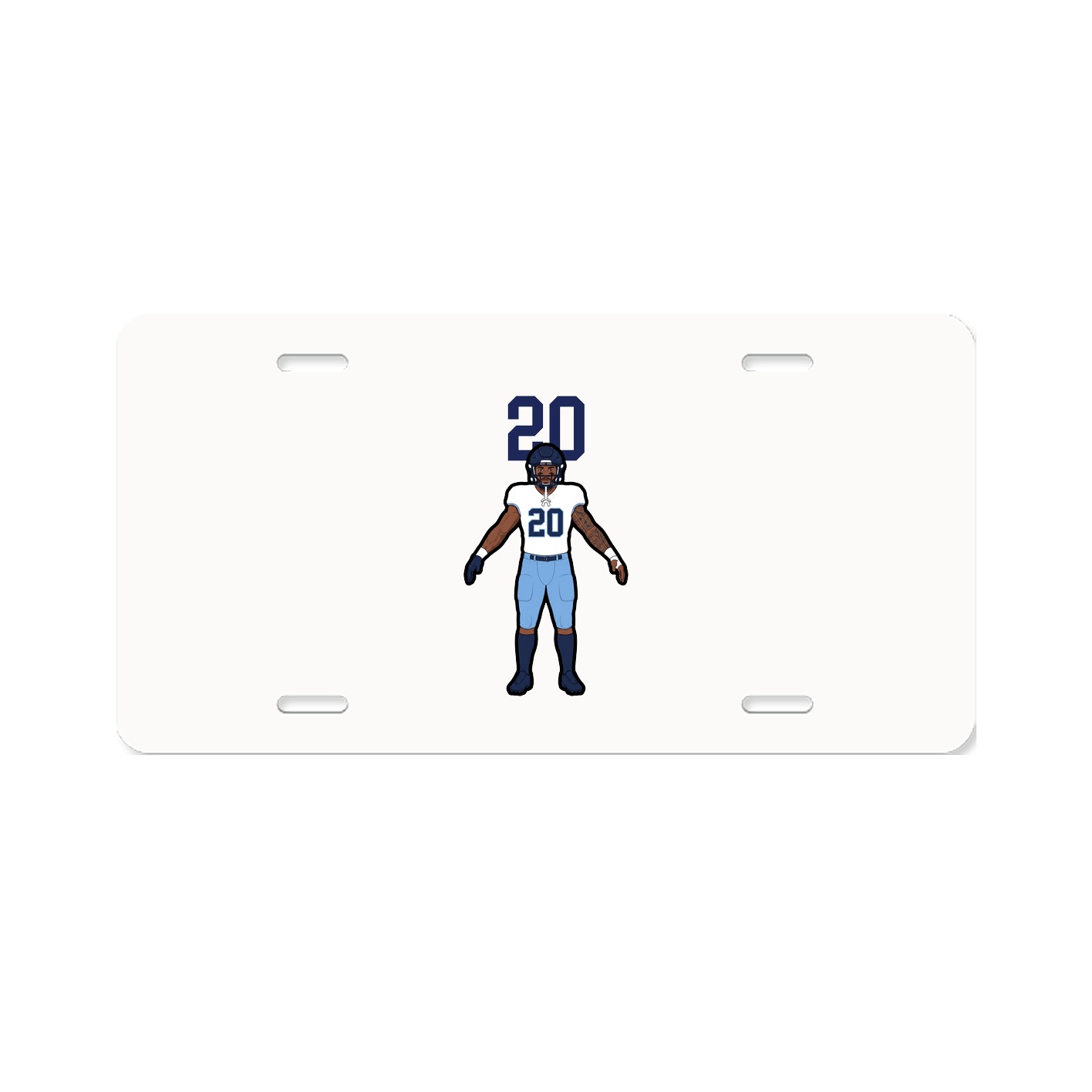 License Plate — Number Top in Classic