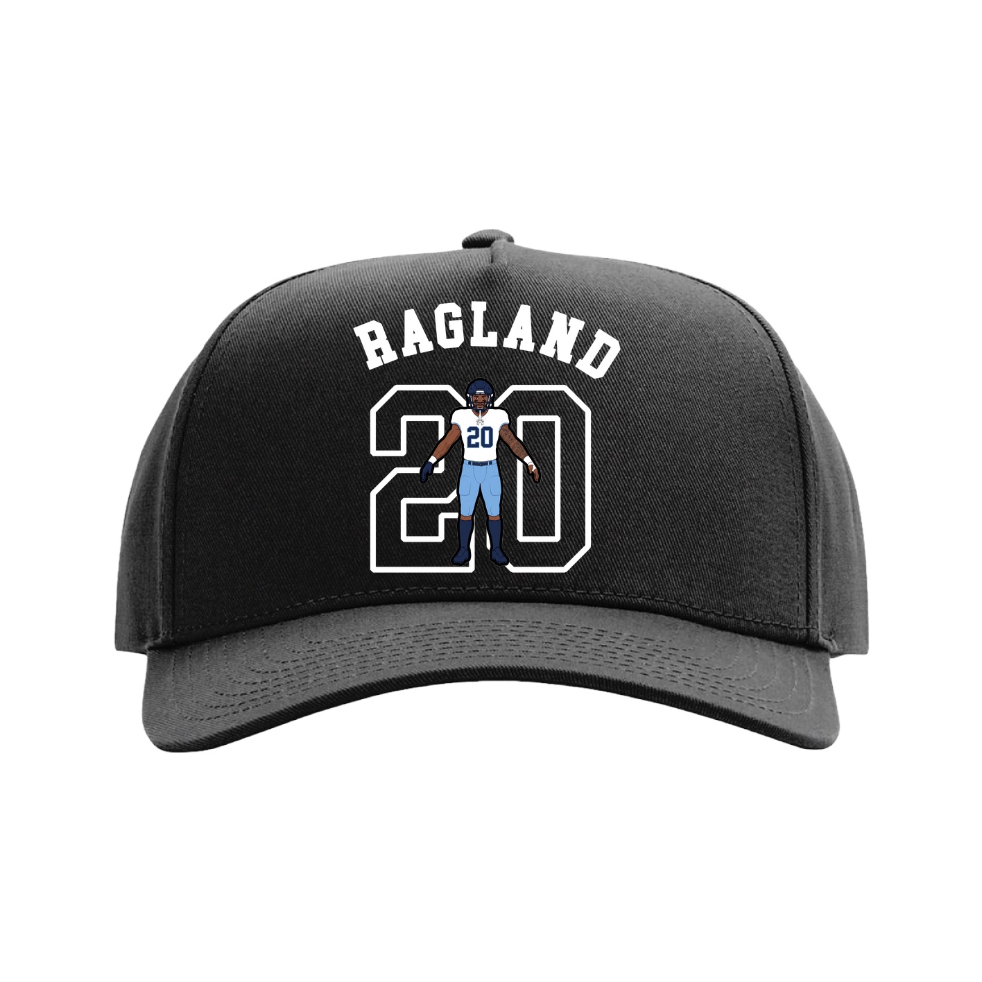 Full Fabric Five-Panel Champ Cap — Shirsey Arch in Black