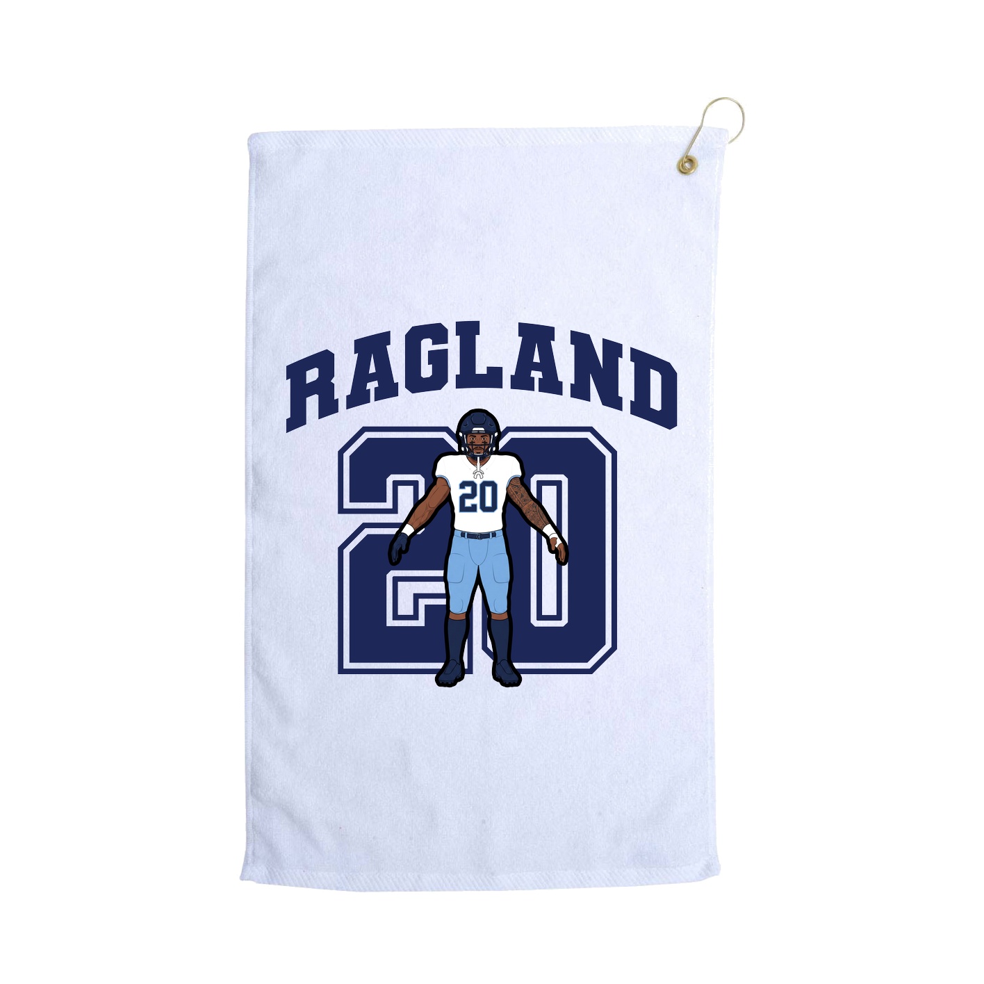 Golf Towel — Number in White