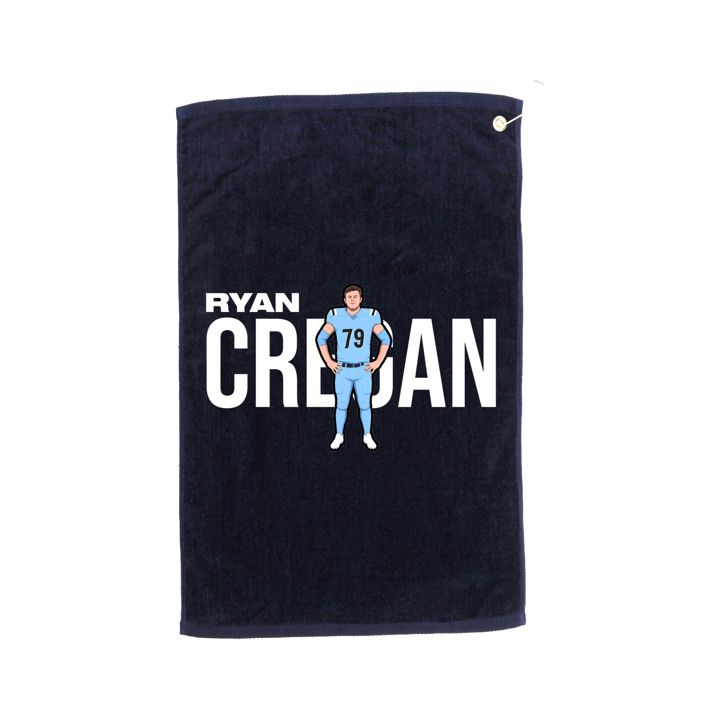Golf Towel — Player Name in Navy