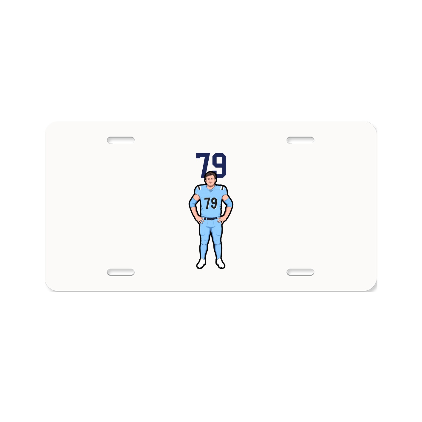 License Plate — Number Top in Classic