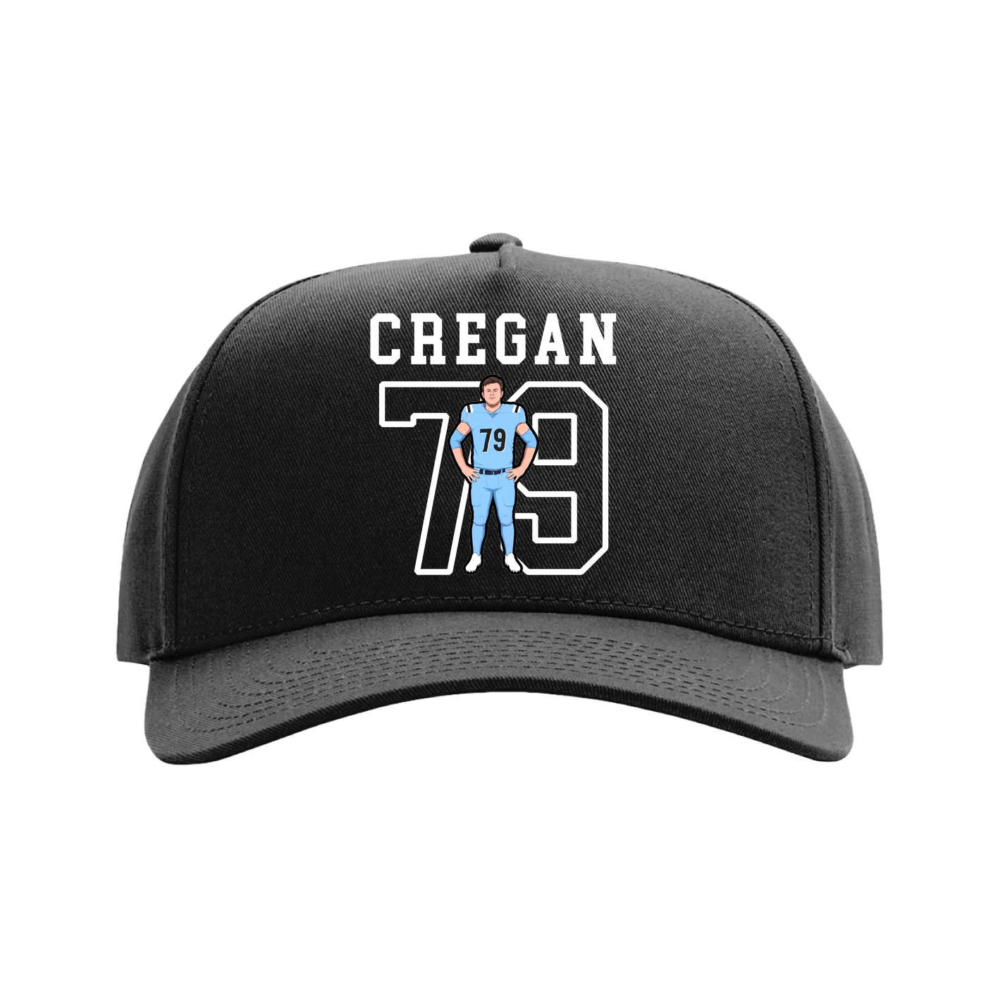 Full Fabric Five-Panel Champ Cap — Shirsey in Black