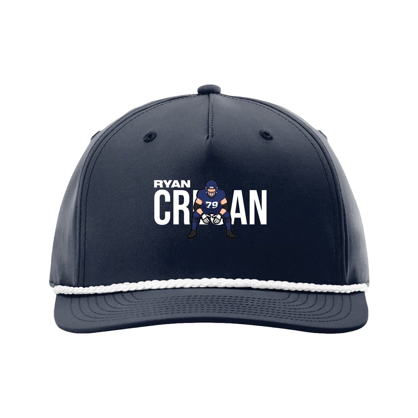 Five-Panel Classic Rope Cap — Player Name in Navy