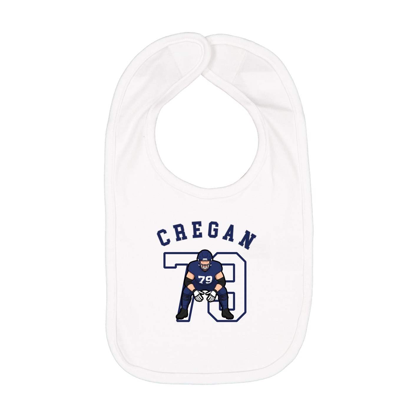 Infant Bib — Shirsey Arch in White