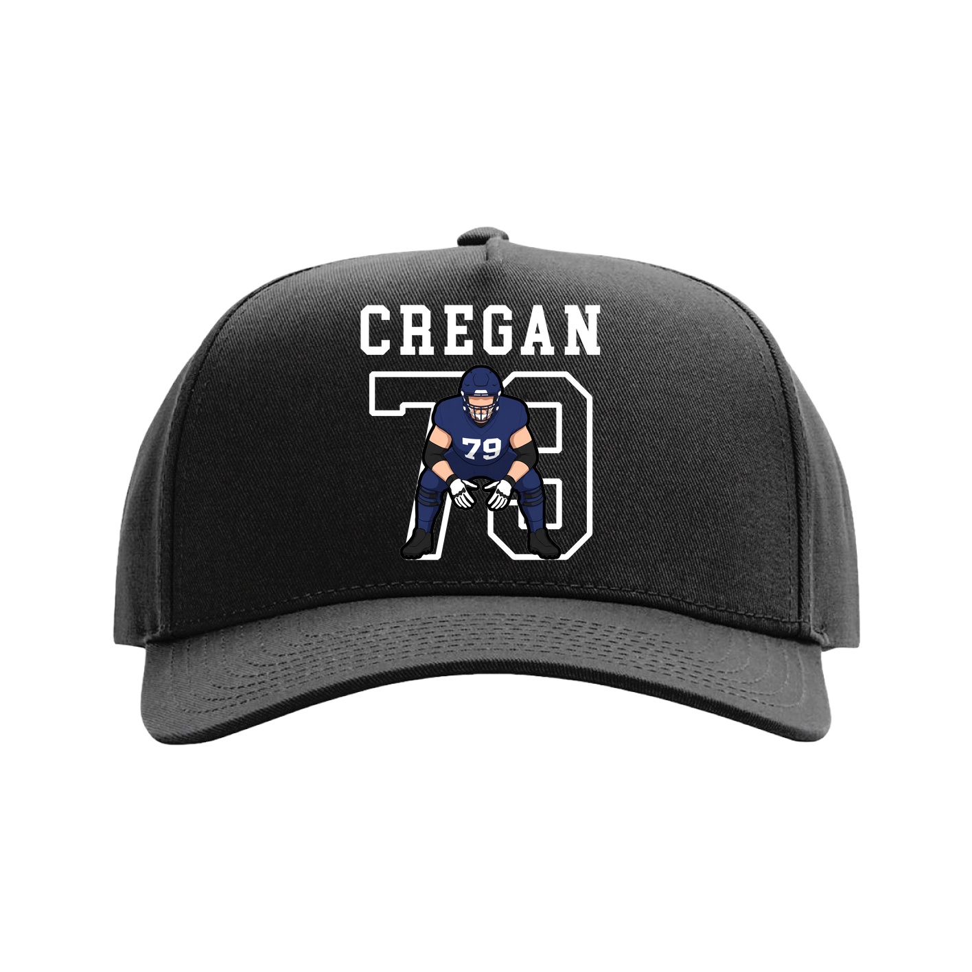 Full Fabric Five-Panel Champ Cap — Shirsey in Black