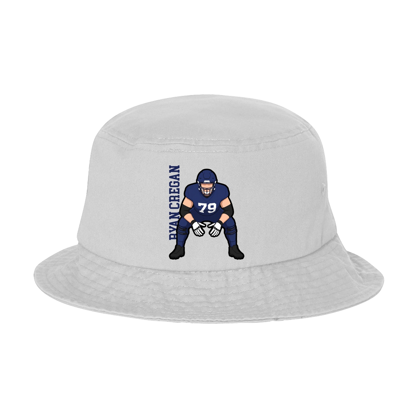 Bucket Cap — Name Vertical in White