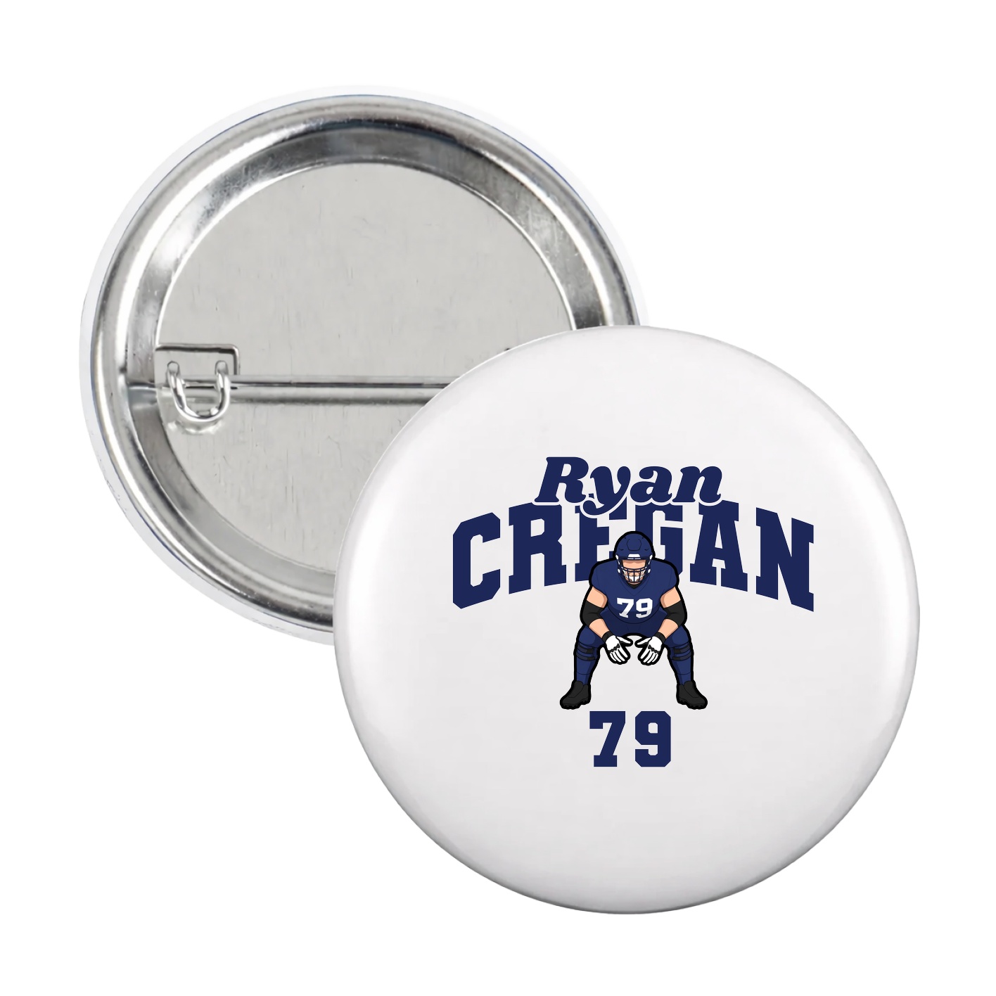 Game Day Button — Signature Arch in White
