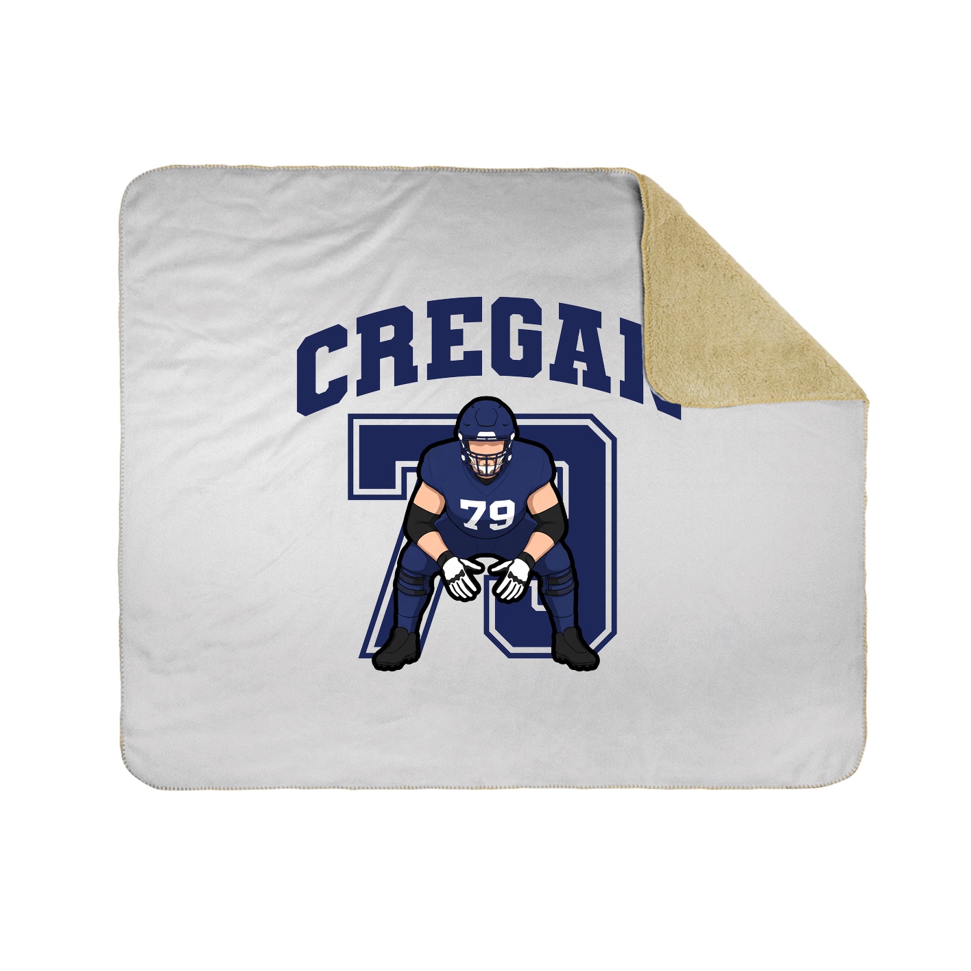 Throw Blanket — Number in White