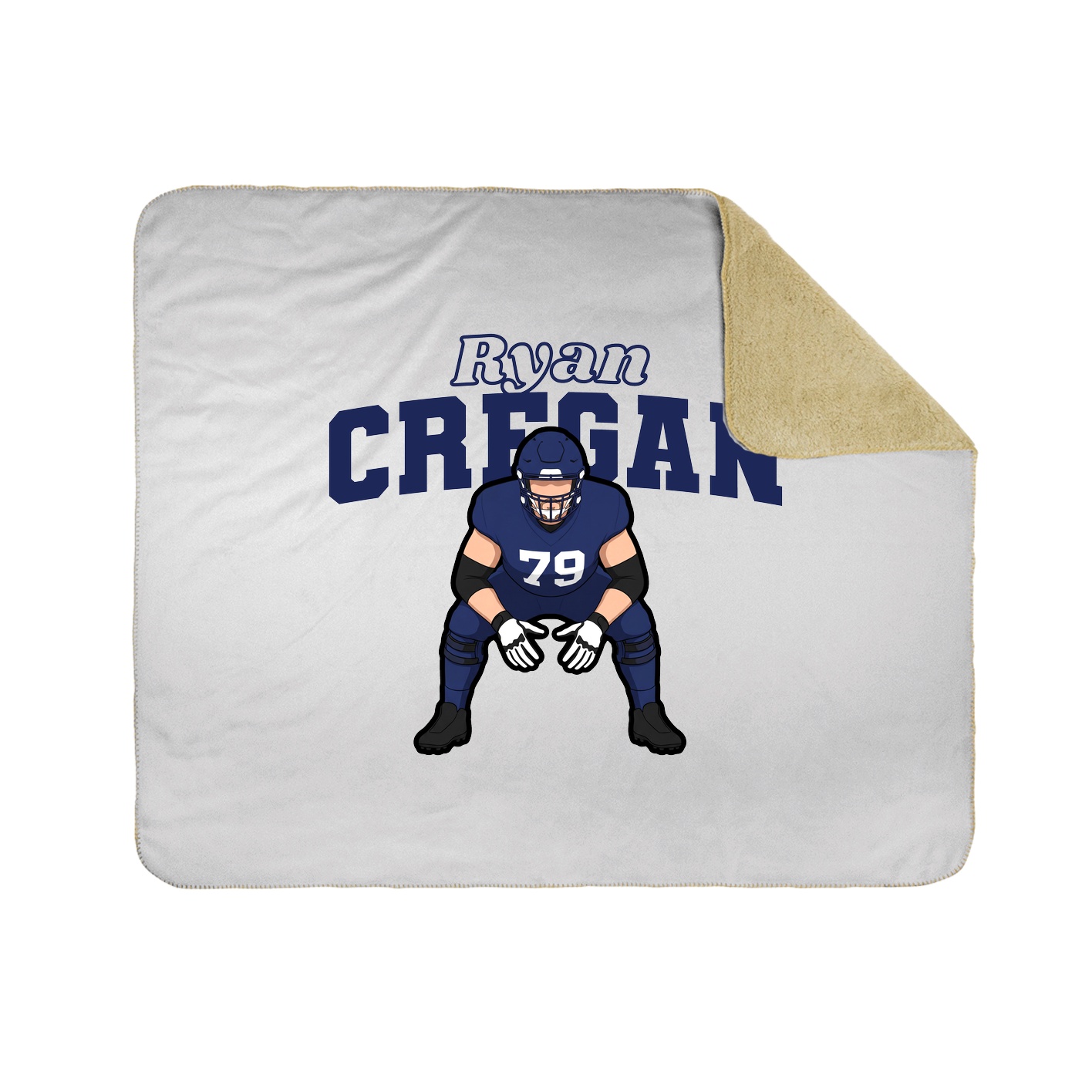 Throw Blanket — Name Arch in White