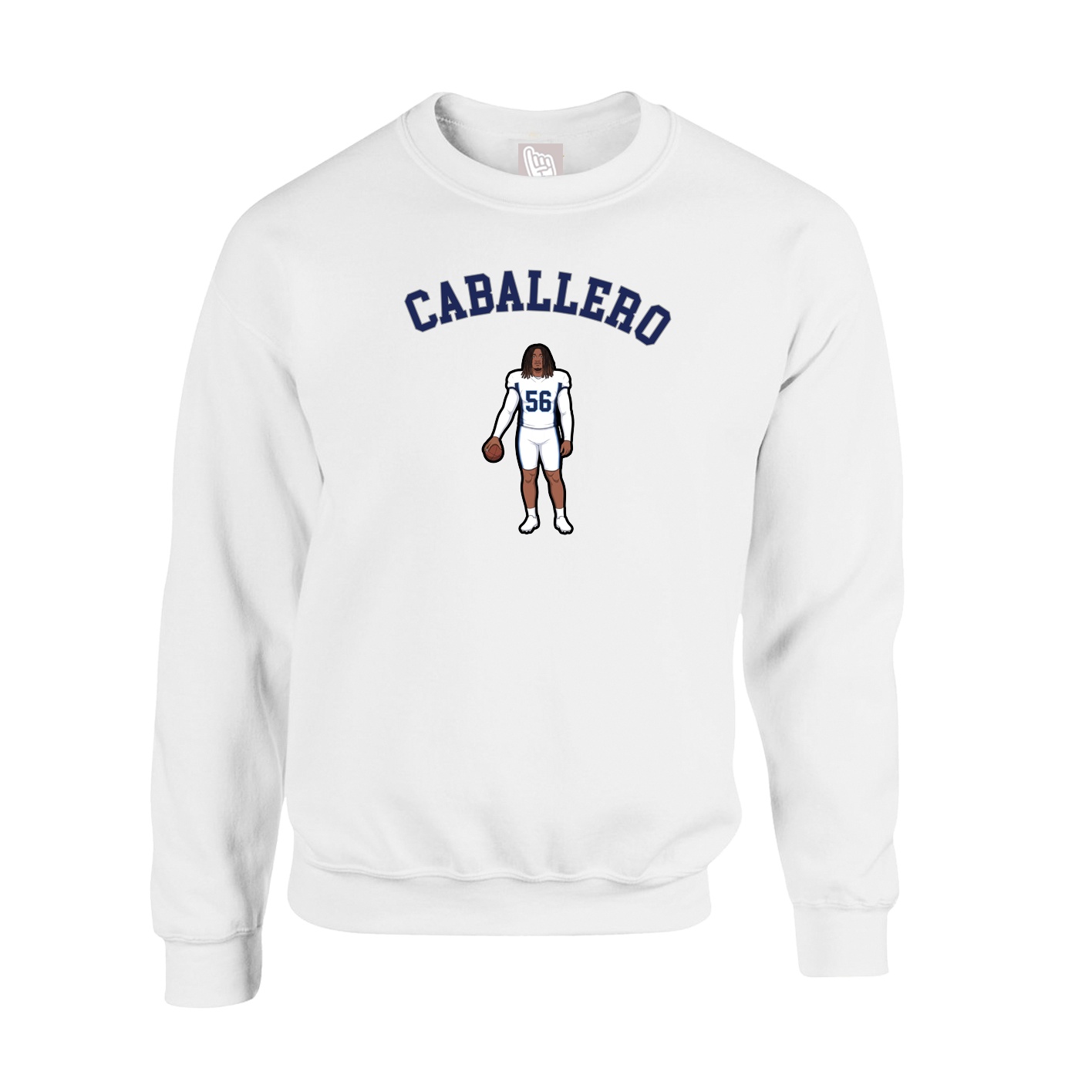 Fleece Crew — Shirsey Arch in White