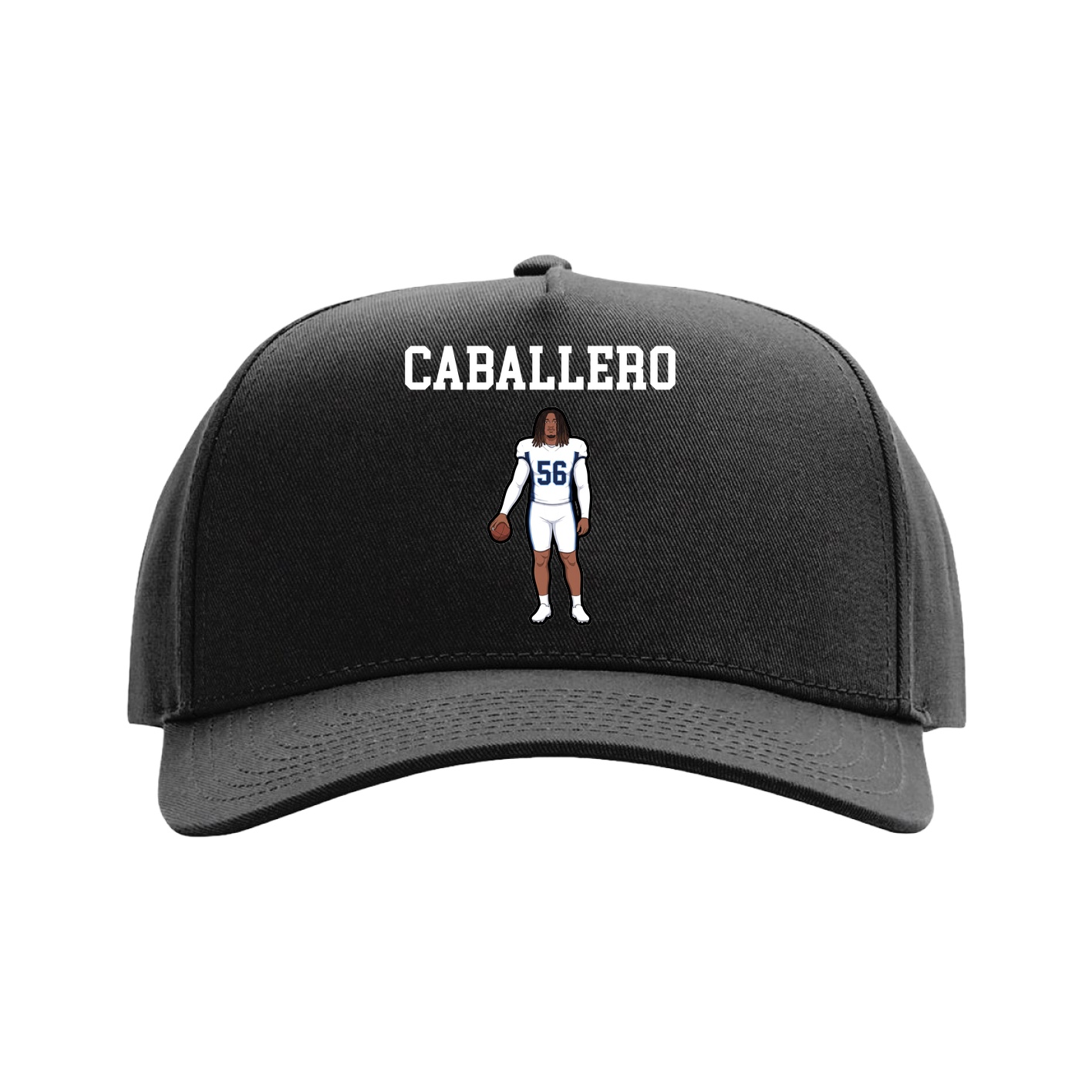 Full Fabric Five-Panel Champ Cap — Shirsey in Black