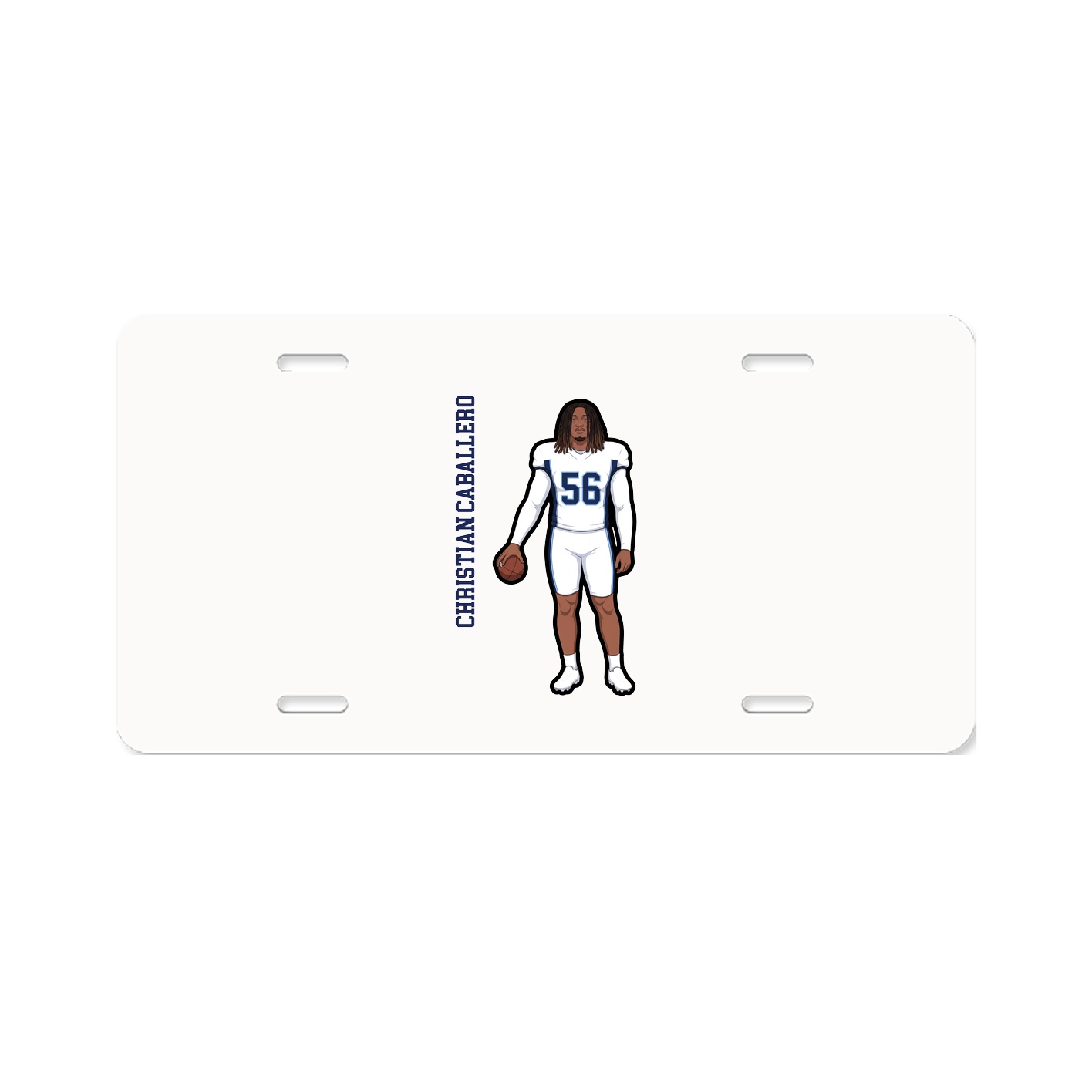 License Plate — Name Vertical in Classic
