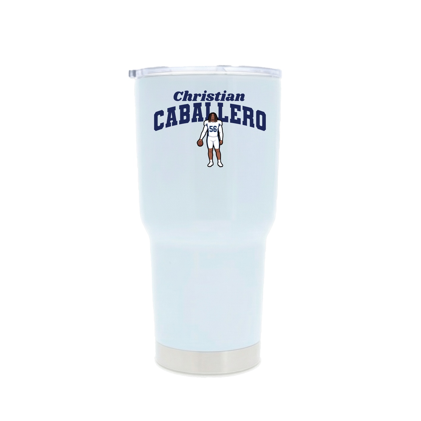 30oz Stainless Steel Tumbler — Signature Arch in White