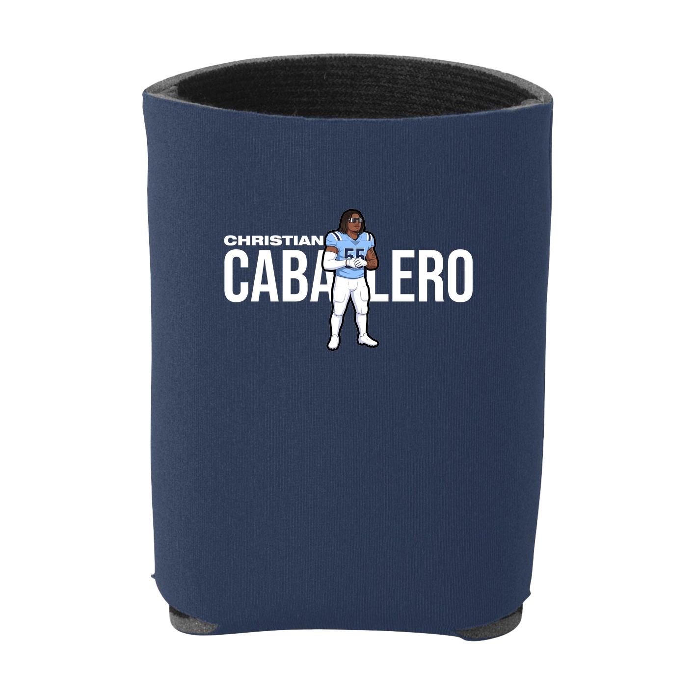 Can Holder — Player Name in Navy