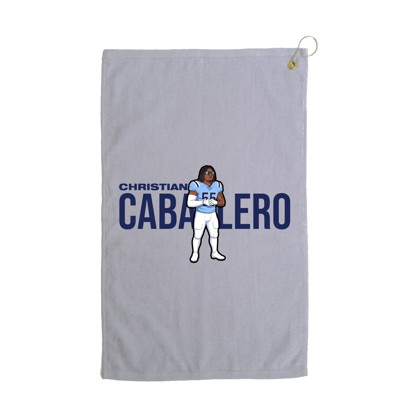 Golf Towel — Player Name in Grey