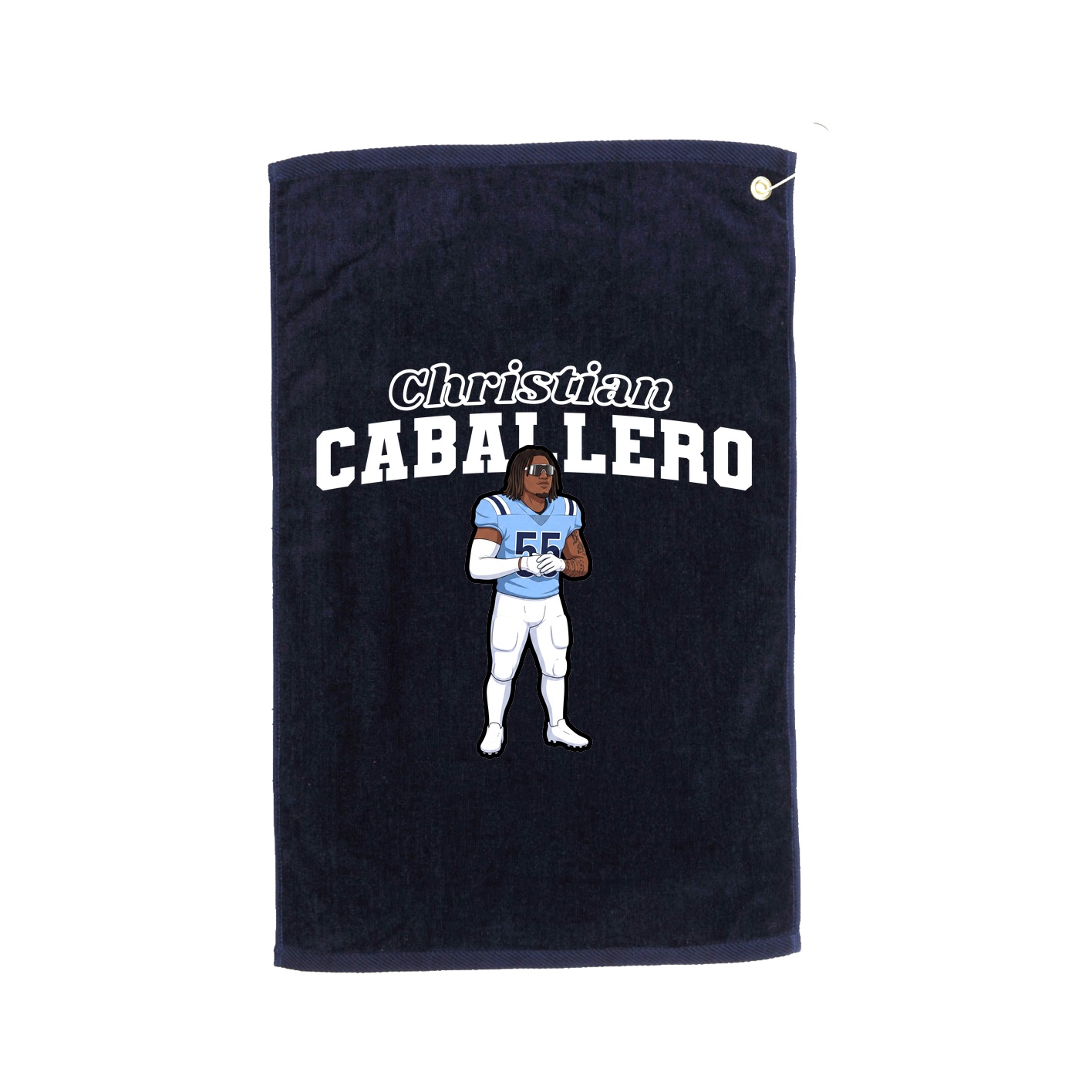 Golf Towel — Name Arch in Navy