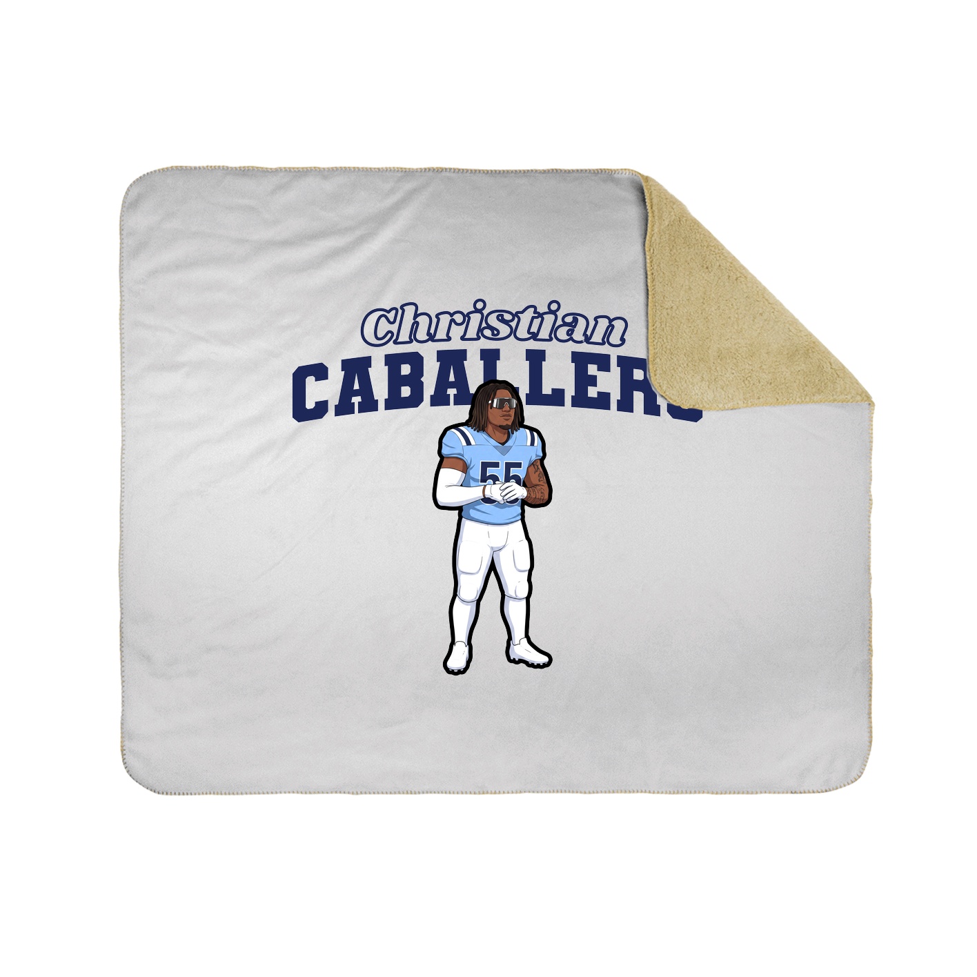 Throw Blanket — Name Arch in White