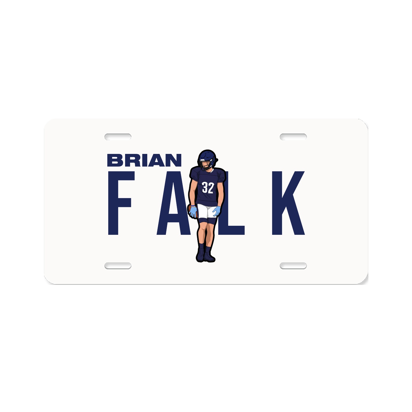 License Plate — Player Name in Classic