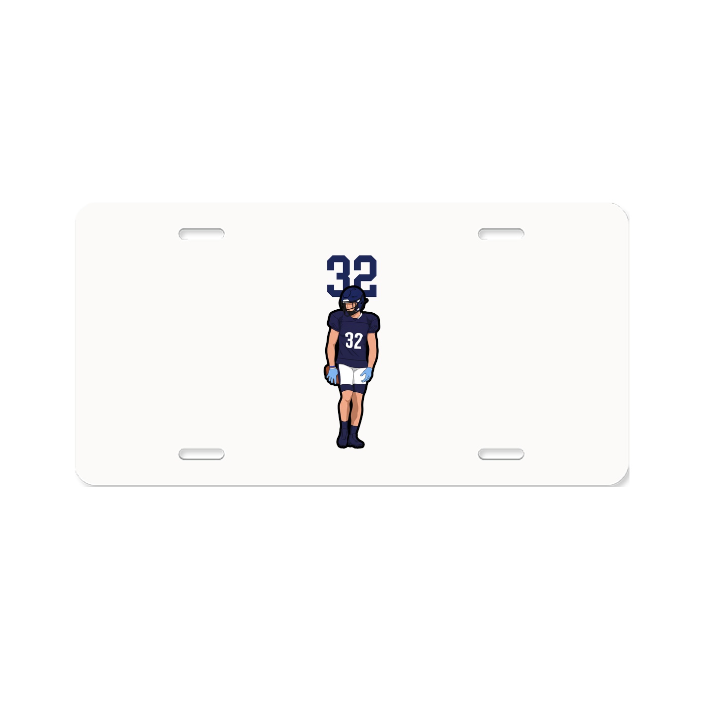 License Plate — Number Top in Classic
