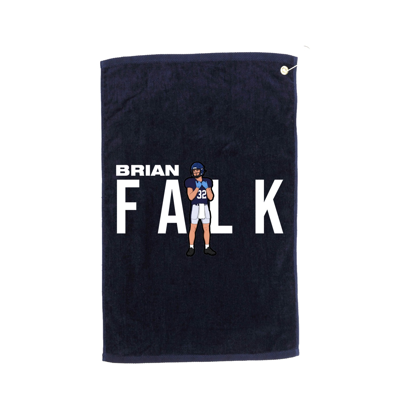 Golf Towel — Player Name in Navy