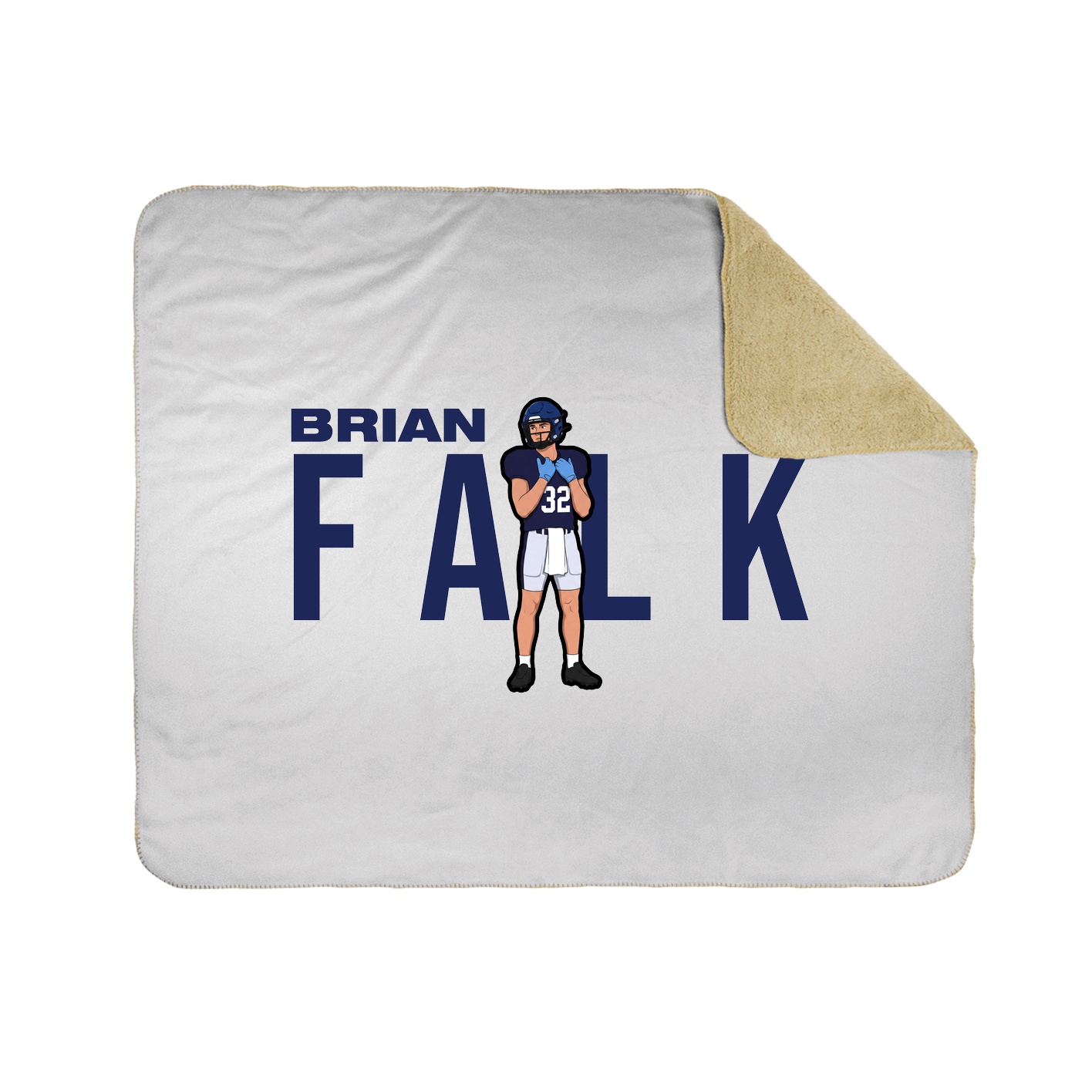 Throw Blanket — Player Name in White
