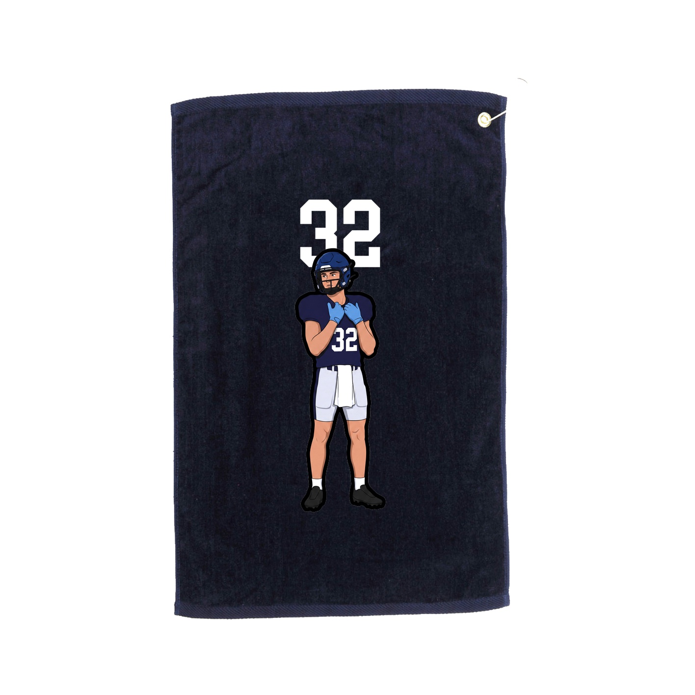 Golf Towel — Number Top in Navy
