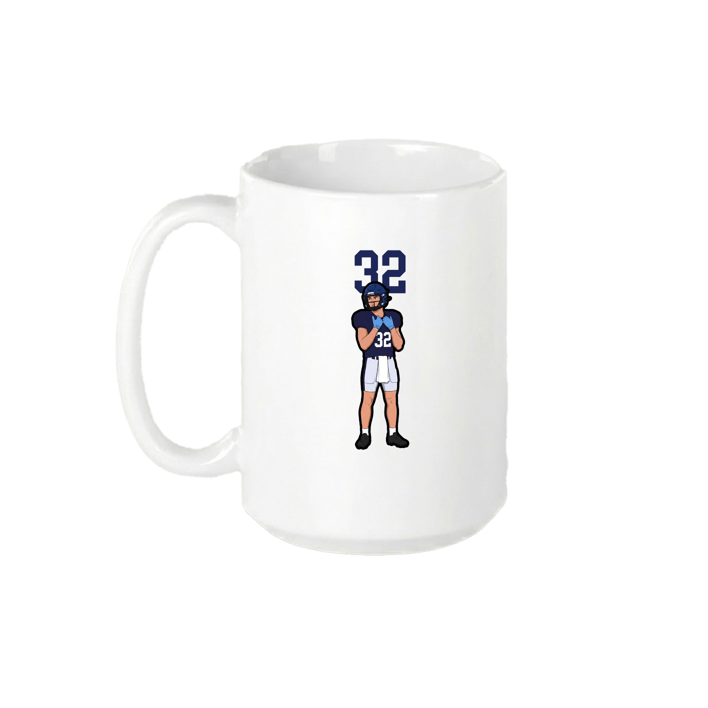15oz Coffee Mug — Number Top in White