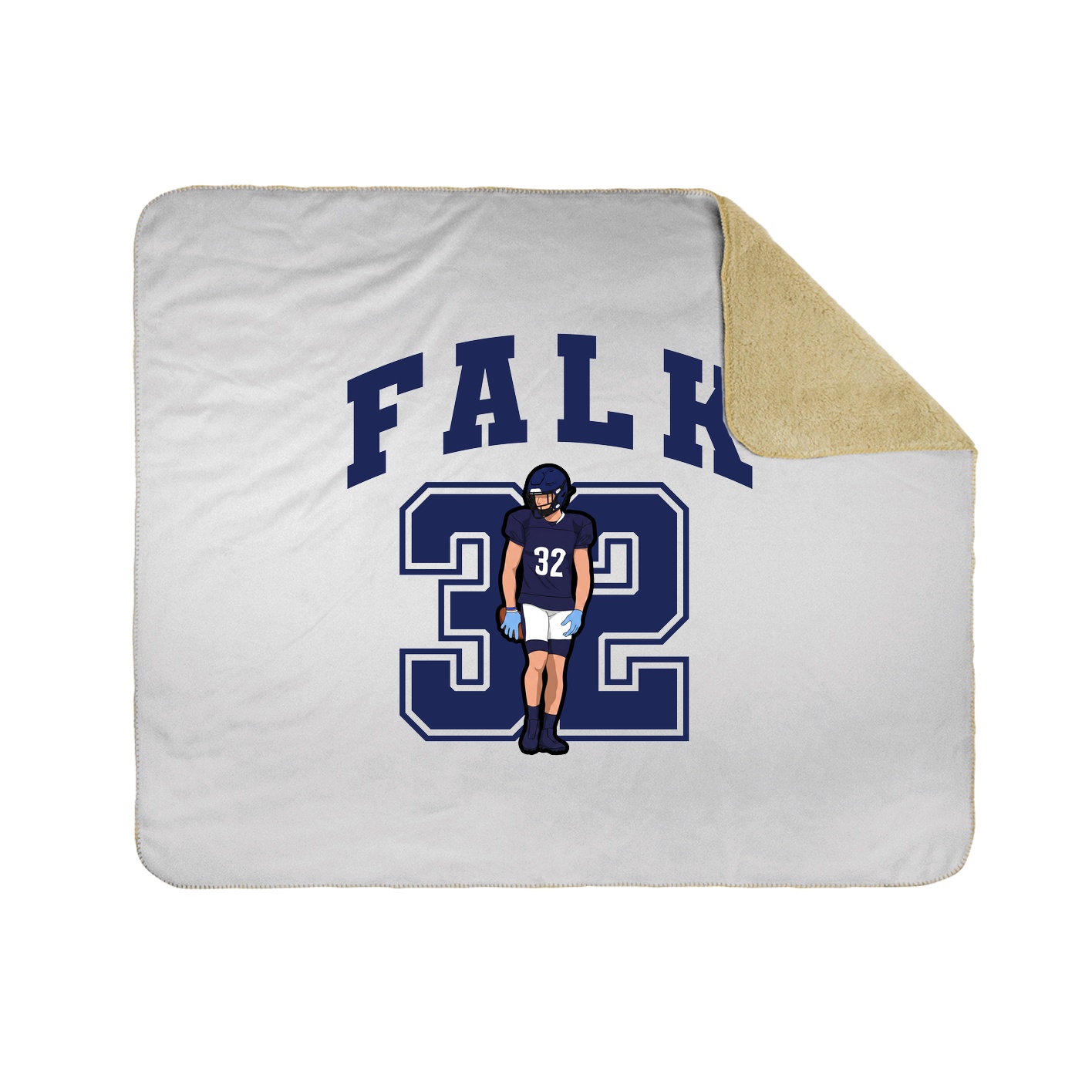Throw Blanket — Number in White