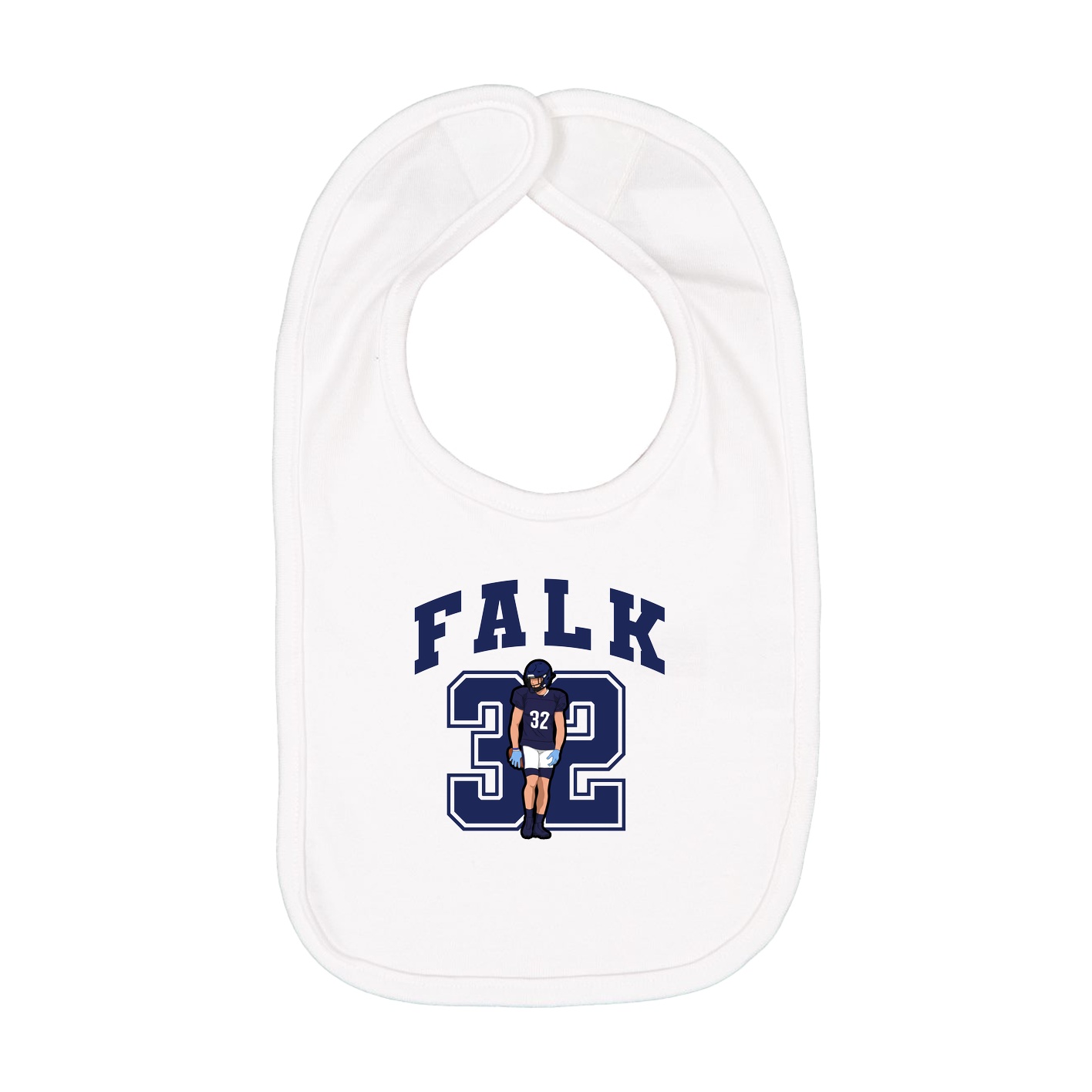 Infant Bib — Number in White