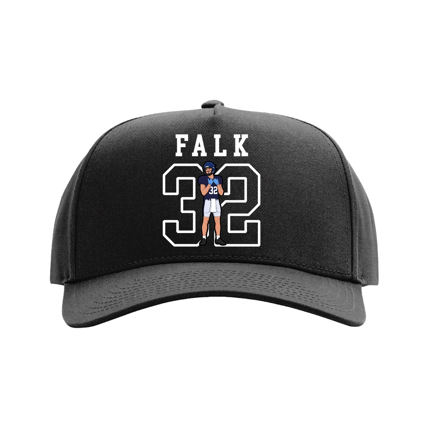 Full Fabric Five-Panel Champ Cap — Shirsey in Black