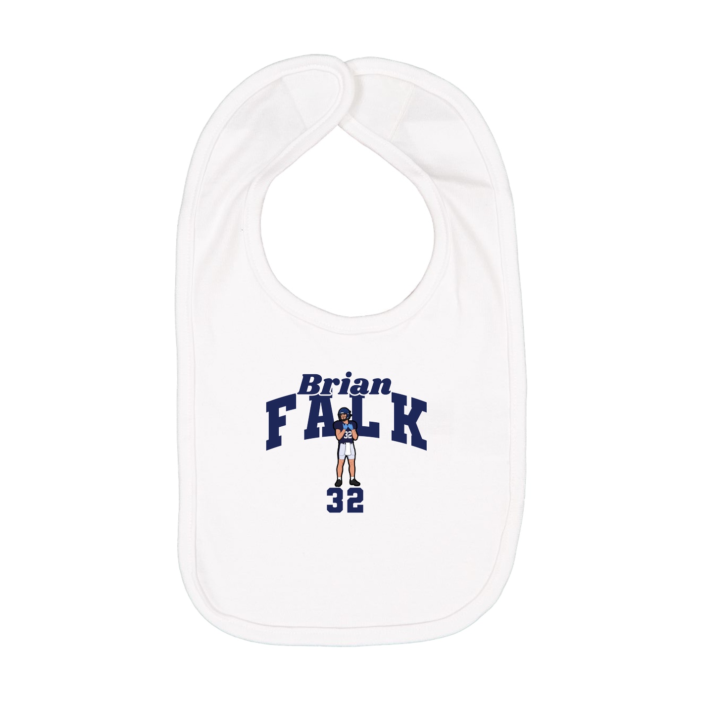 Infant Bib — Signature Arch in White