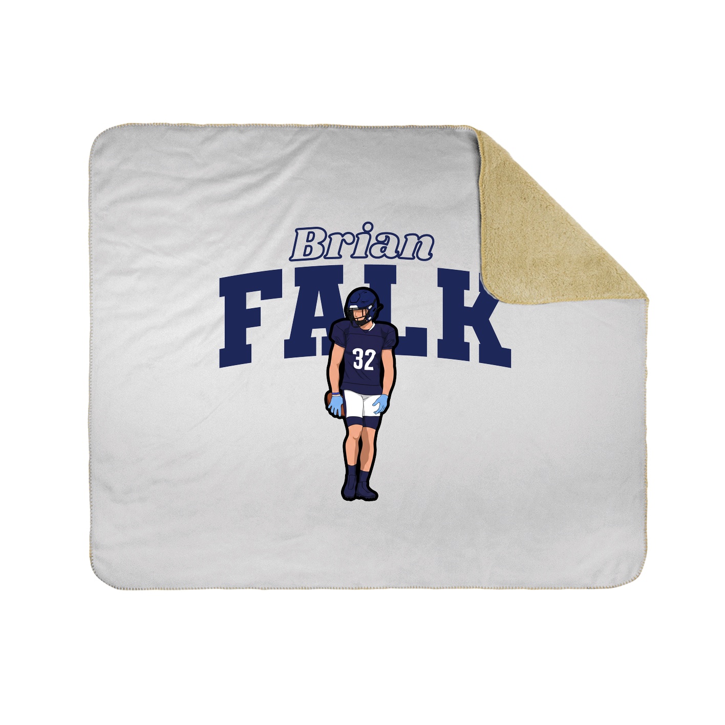 Throw Blanket — Name Arch in White
