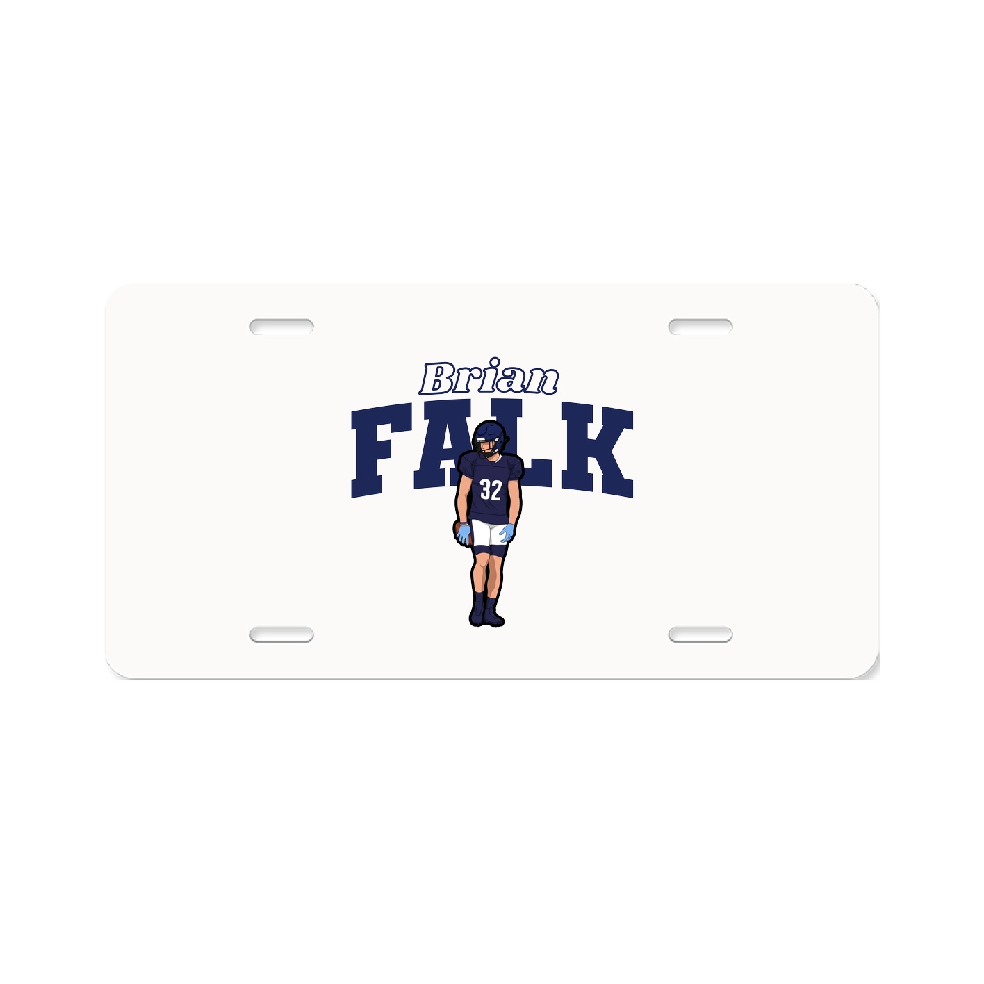 License Plate — Name Arch in Classic