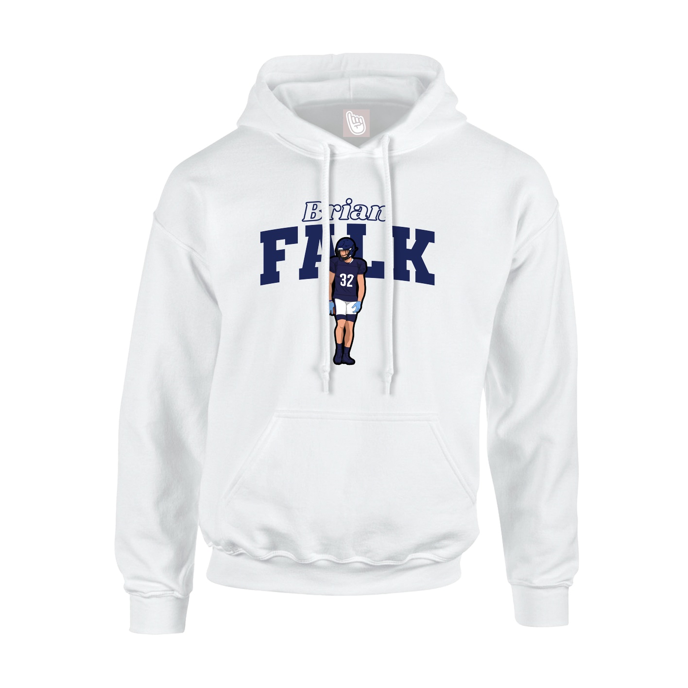Hoodie — Name Arch in White
