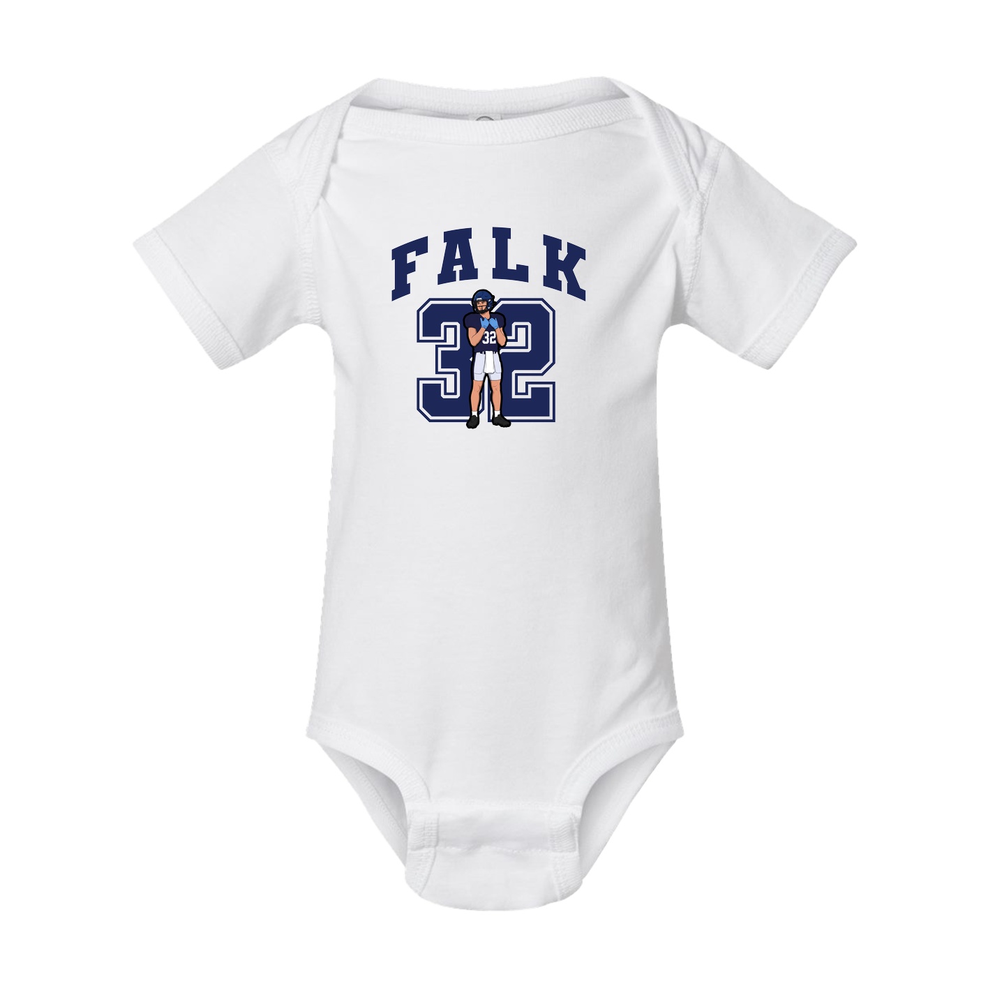 Baby Onesie — Number in White